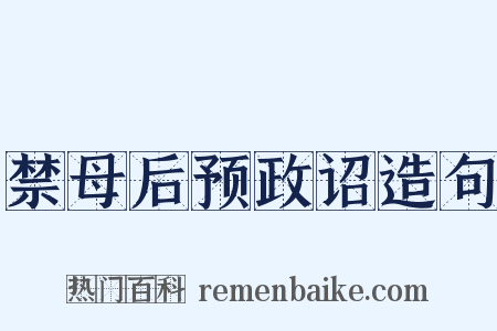 禁母后预政诏造句是什么意思的图片